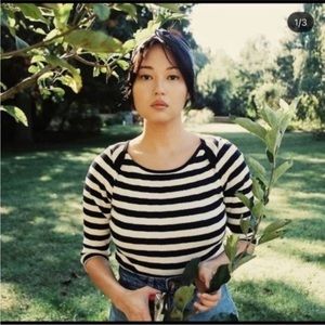 Doen Patti Tee - Navy Stripe